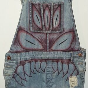 Hand Drawn Women’s Overalls Sz 28